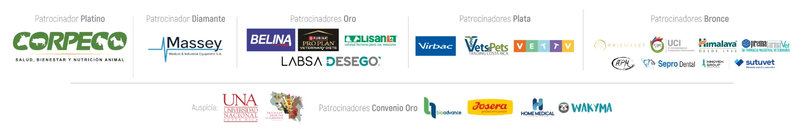 Patrocinadores del XXV Congreso de Medicina Veterinaria